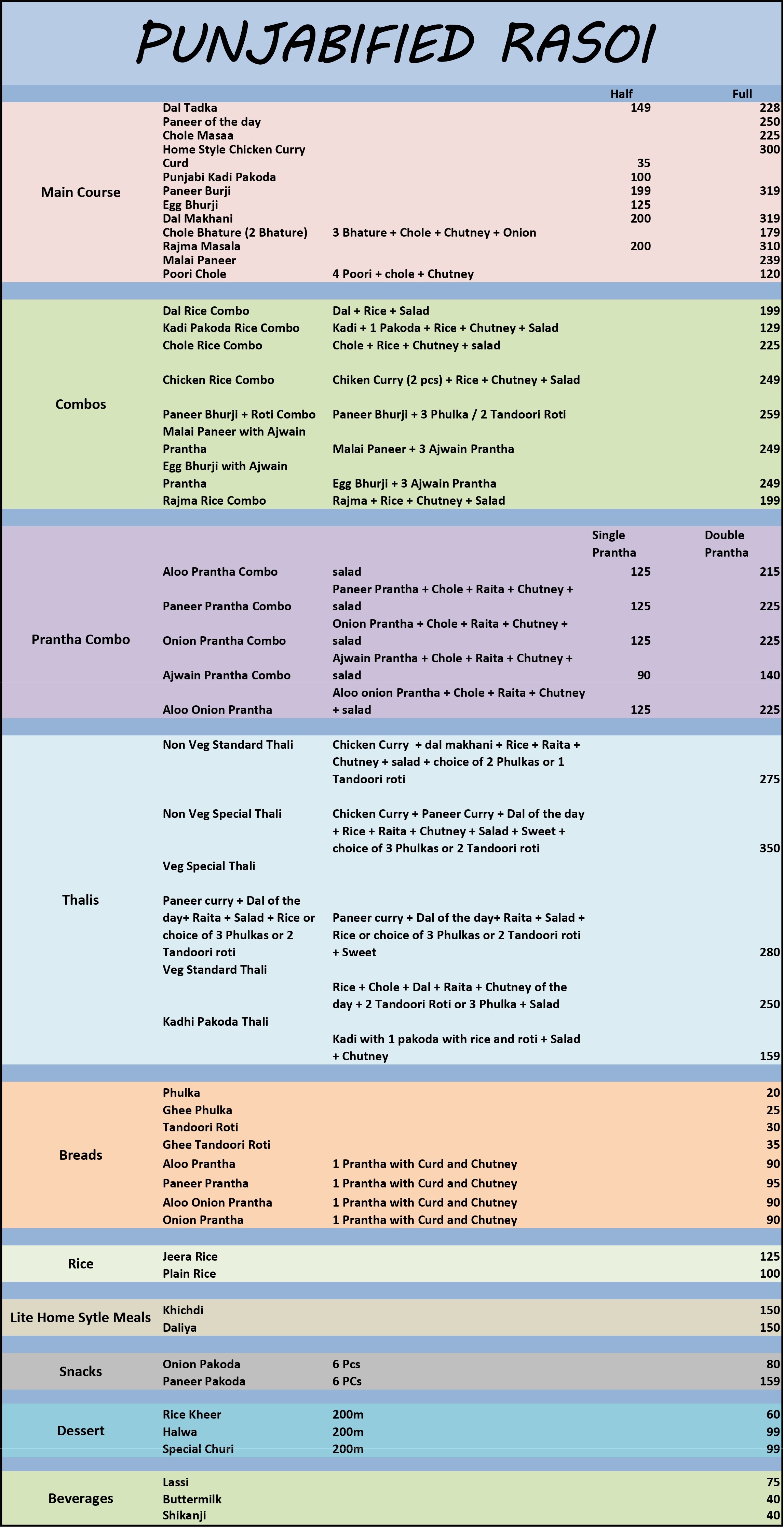Full Menu